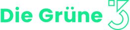 Logo mit grünem Schriftzug "Die Grüne" und geometrischem Symbol rechts.
