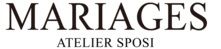 "Logo con testo: 'MARIAGES ATELIER SPOSI' in caratteri eleganti su sfondo bianco."