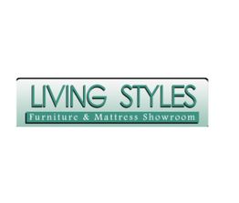 "Living Styles logo for Furniture & Mattress Showroom in teal and white text."
