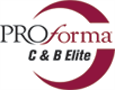 Logo for Proforma C & B Elite with maroon and black text.