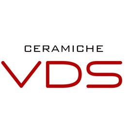 Logo con scritta "CERAMICHE VDS" in rosso e nero su sfondo bianco.