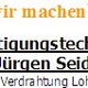 Text in verschiedenen Schriftgrößen: "...wir machen's... Fertigungstechnik Jürgen Seidl Elektronik Verdrahtung."