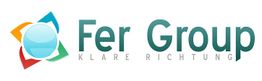 Logo der "Fer Group" mit buntem Kreissymbol und Slogan "Klare Richtung".