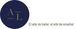 Logo con letras "A" y "L". Texto: "El arte de bailar, el arte de enseñar". Fondo blanco.