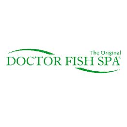 Logo von "Doctor Fish Spa" in grüner Schrift auf weißem Hintergrund.