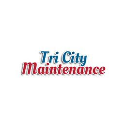 "Tri City Maintenance" logo in blue and red text on a white background.