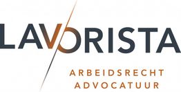 Logo van Lavorista, met de tekst "Arbeidsrecht Advocatuur" in oranje letters.