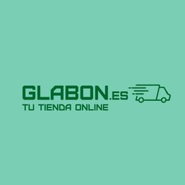 Logotipo verde de Glabon.es con texto "Tu tienda online" y dibujo de camioneta en fondo verde.