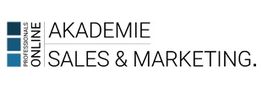 Logo der Online Professionals Akademie für Sales & Marketing mit blau-schwarzen Farbakzenten.