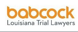 Logo of Babcock Louisiana Trial Lawyers with orange text on a white background.