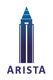 Logo mit blauem Hochhaus-Symbol und dem Text "ARISTA" darunter.