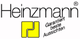 Heinzmann-Logo mit gelbem Quadrat und Text: "Garantiert beste Aussichten".