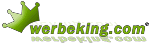 Grünes Kronenlogo mit dem Text "werbeking.com" in Grün und Grau.