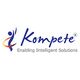 Logo with text "Kompete - Enabling Intelligent Solutions" in blue and orange colors.