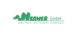 Grünes Logo der Negwer GmbH mit Dienstleistungen: GaLaBau, Abbruch, Tiefbau, Metallbilder.