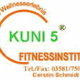 Logo von KUNI 5 Fitnessinstitut mit Kontaktangaben von Cerstin Schmidt.