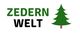 Logo mit Text "Zedern Welt" und einem grünen Baum daneben.