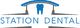Station Dental logo with blue tooth graphic and arch design.