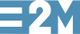 Blue logo with white text reading "E2M".