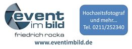 Logo "event im bild", Hochzeitsfotograf, www.eventimbild.de, Tel. 0211/252340, Friedrich Rocka.