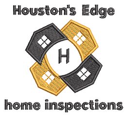 Logo of Houston's Edge Home Inspections features houses around an "H" in the center.
