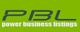 Green logo with "PBL" and "power business listings" in white text.