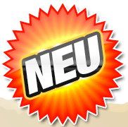 Rotes und gelbes Sternsymbol mit dem Wort "NEU" in der Mitte.