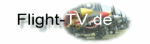Text "Flight-TV.de", unscharfer Hintergrund mit Flugzeugen.