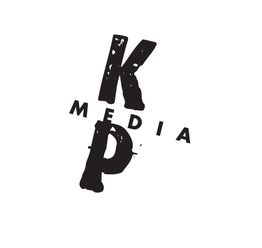 Schwarzes Logo mit den Buchstaben "K" und "P", dazwischen "MEDIA" auf weißem Hintergrund.