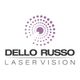 Dello Russo Laser Vision logo with purple dot spiral design above text.