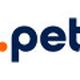 Logo met tekst ".pet"; blauwe letters en oranje stip links.