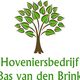 Logo met boom en tekst: "Hoveniersbedrijf Bas van den Brink".