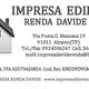 Icona di casa con testo: contatti e indirizzo di un'impresa edile, Impresa Edile Renda Davide.
