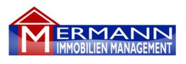 Logo mit rotem Hausmotiv und Text: "Mermann Immobilien Management".
