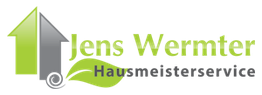Grünes Logo mit grauem Pfeil und Text: "Hajo's Wärmedämmung, Haustechnik".