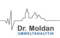 Logo mit Skyline und Text "Dr. Moldan Umweltanalytik" darunter.