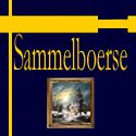 Blau-gelbes Logo mit dem Wort "Sammelboerse" und einem kleinen Landschaftsgemälde darunter.