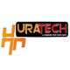 Logo with text "URATECH" in bold, colorful letters and an orange symbol on the side.