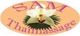 Logo mit weißer Orchidee und Schriftzug "SAM Thaimassage" auf orangem Hintergrund.