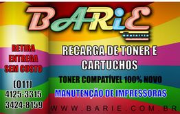 Cartaz colorido de serviço de recarga de toner e cartuchos com manutenção de impressoras.