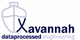 Logo mit stilisiertem Schiff, Text: "Xavannah", "dataprocessed", "engineering".