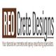 Logo of REO Crete Designs, specialists in decorative concrete and epoxy resurfacing.