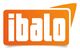Logo mit weißem Text "ibalo" auf orangefarbenem Hintergrund, rechteckiges Design.