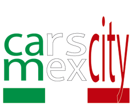 Logo de "cars mex city" con colores de la bandera italiana: verde, blanco y rojo.