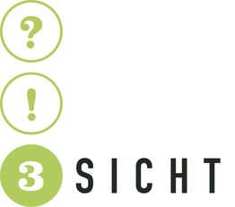Icon mit Frage-, Ausrufezeichen, Zahl 3 und dem Wort "SICHT".