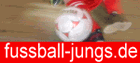 Ein Fußballspieler in Aktion, prominenter Schriftzug "fussball-jungs.de" unten im Bild.