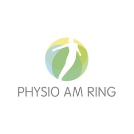 Logo von "Physio am Ring" mit abstrakter Figur im Kreis.