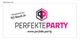 Banner mit Logo "Perfekte Party" und Text "Powered by DJ-Small.de" und "www.perfekte.party".