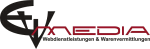 Logo von CV Media mit Schriftzug: "Webdienstleistungen & Warenvermittlung".