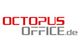 "Logo von Octopus Office in rot und grau auf weißem Hintergrund."